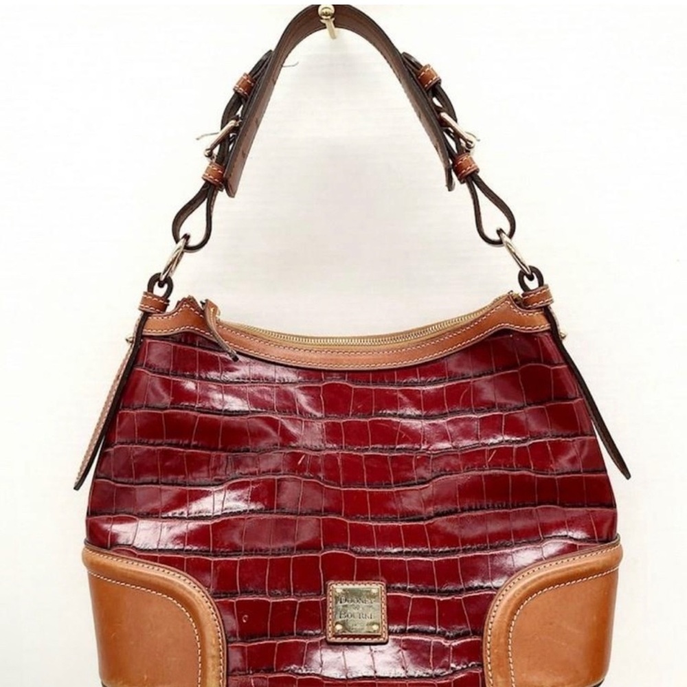 Dooney & Bourke Croc Embossed Leather shoulder bag